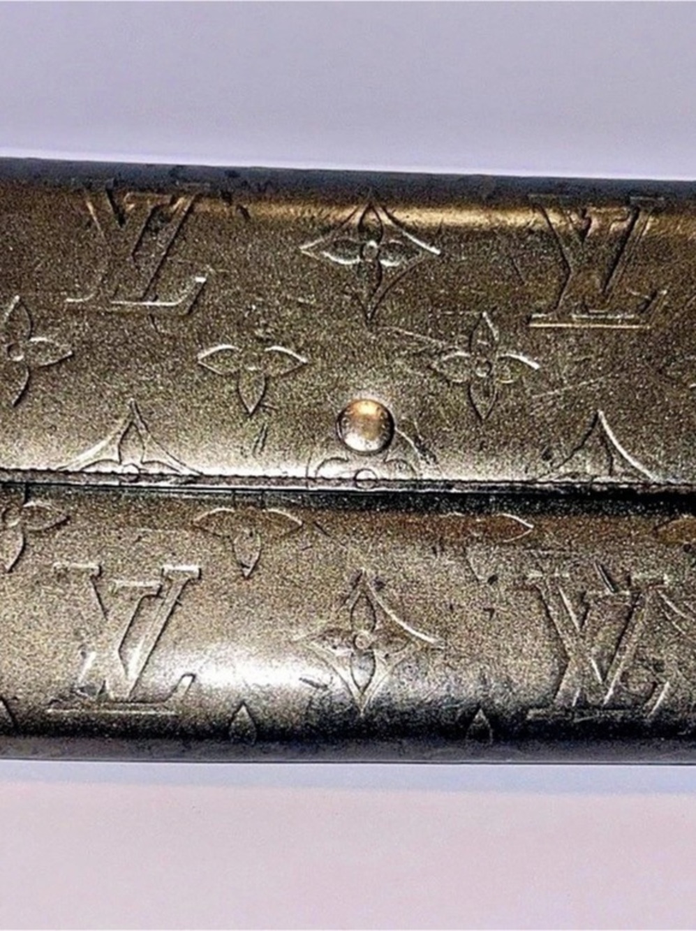Louis Vuitton Monogram Mat Sarah Long Flap Wallet Noir Black